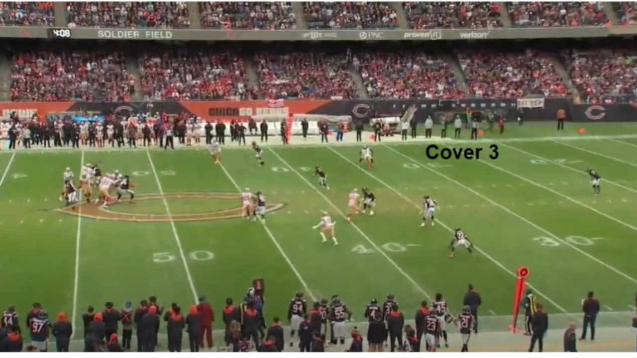 Formación Cover 6, En el duelo entre los Bears y Bengals de la semana 2 de la temporada 2021.