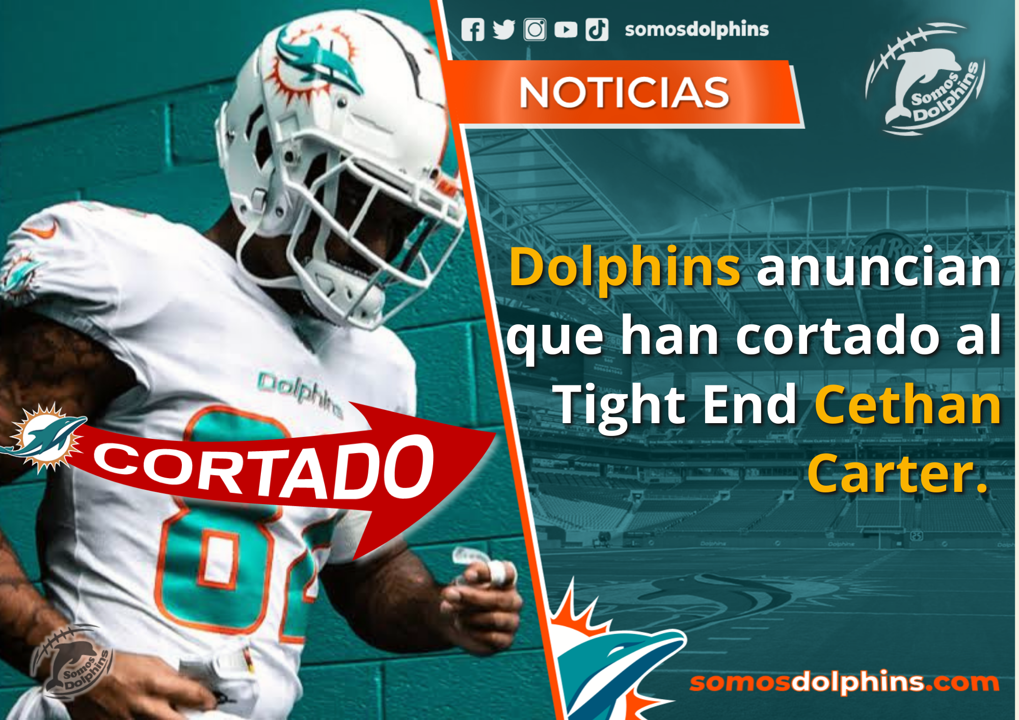 Cethan Carter, Miami Dolphins, NFL Free Agency, 