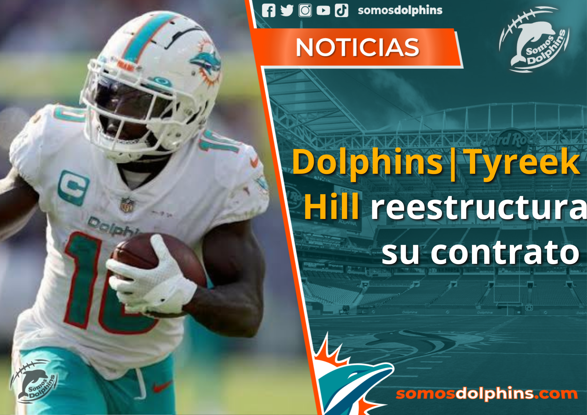 Tyreek Hill reestructura su contrato con los Dolphins, NFL Free Agency 2023, Terron Armstead, NFL, 305 Miami, Offesive Line, Offseason, Cap Space Dolphins 