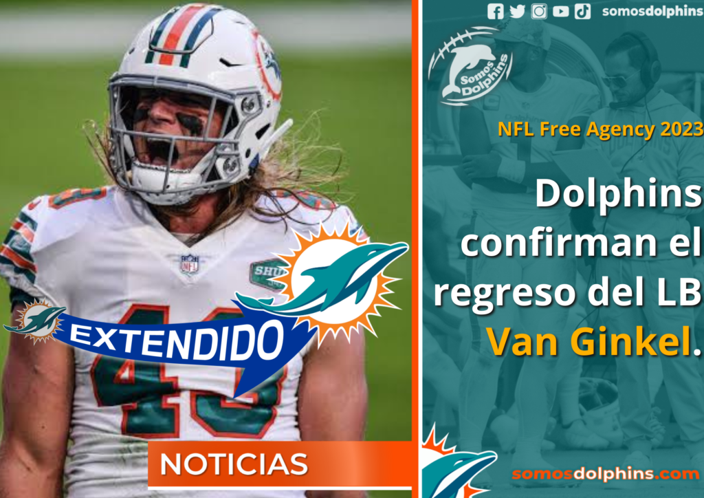 Miami Dolphins resign LB Andrew Van Ginkel, Linebacker, Defense, Andrew Van Ginkel return to Miami