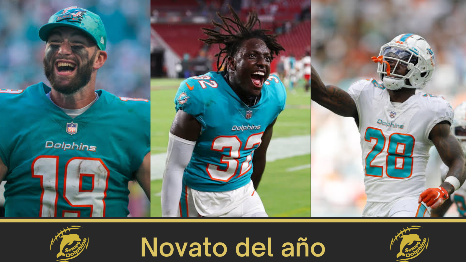 Rookie of the Year 2022, Miami Dolphins, Skylar Thompson, Kader Kohou, Verone McKinley III
