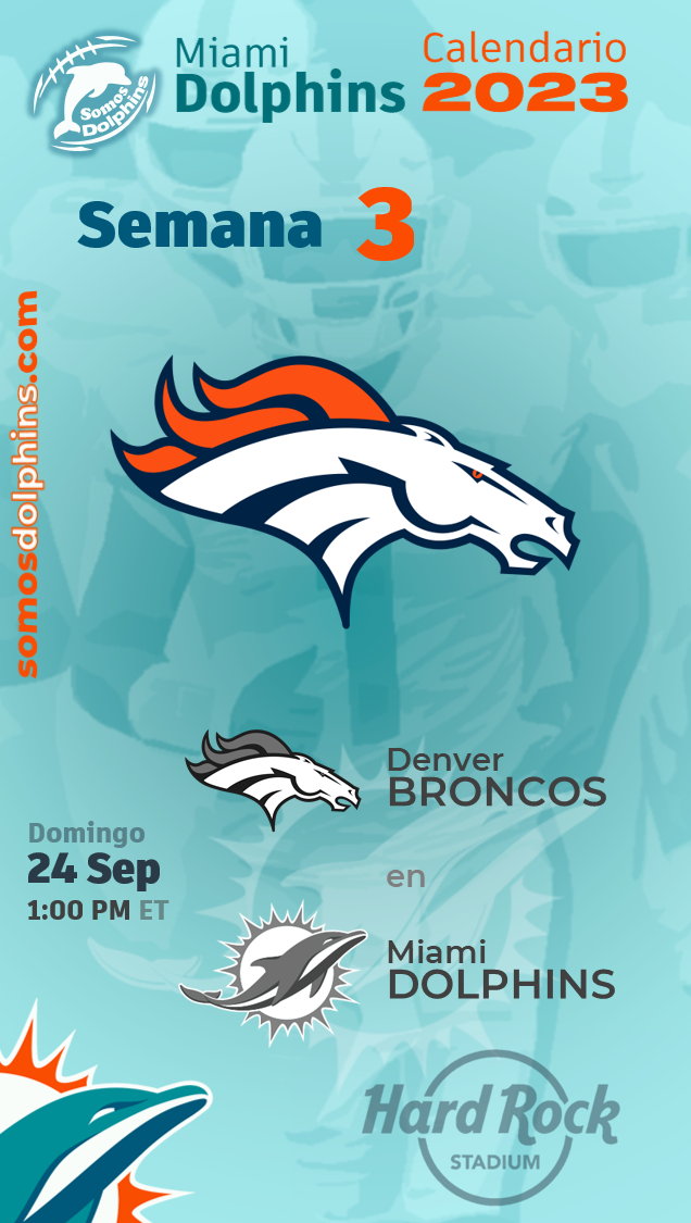 Anote na agenda - este é o calendário de jogos do Miami Dolphins