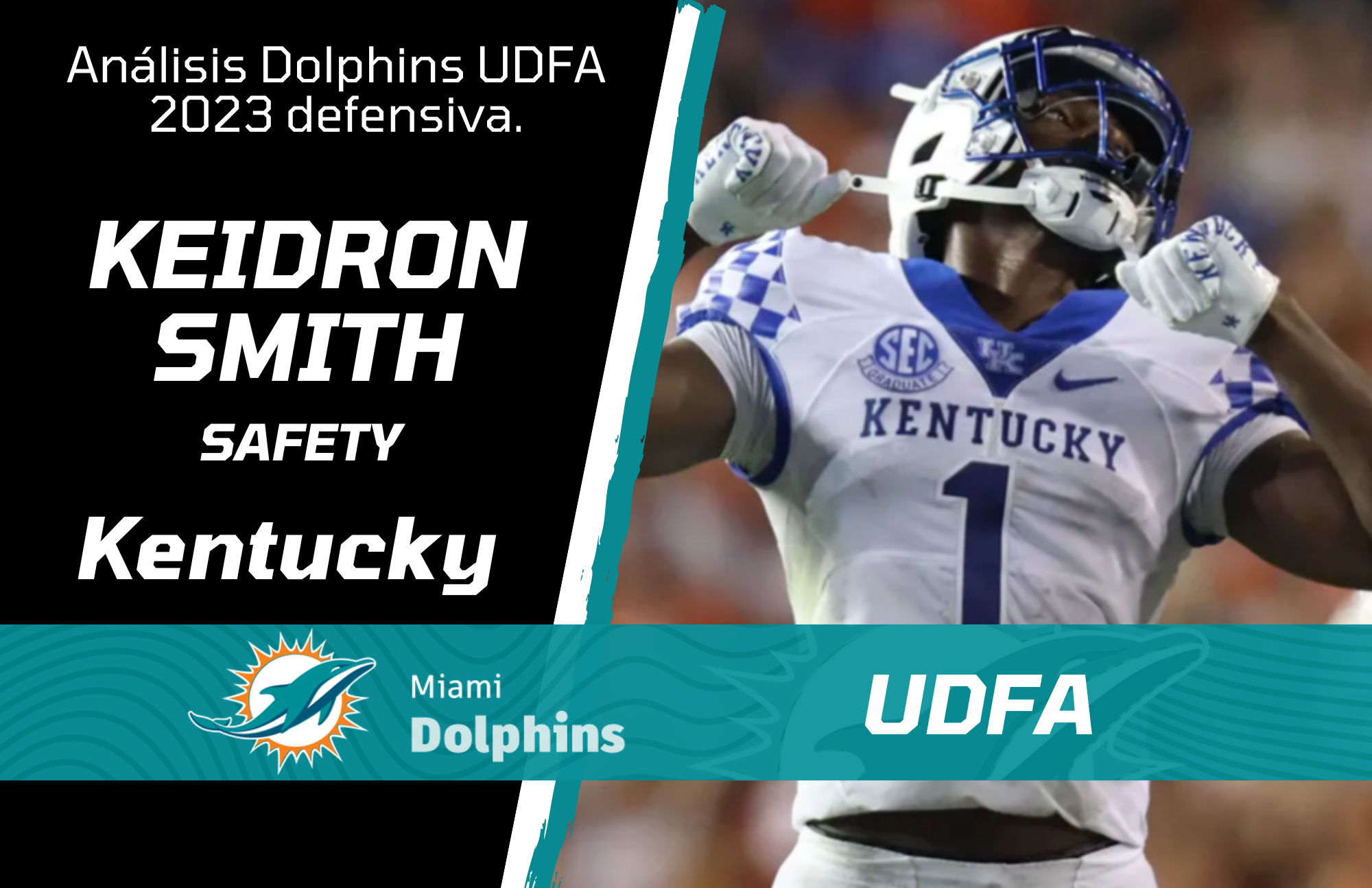 Dolphins signs defensive back former Kentucky  Keidron Smith, Cornerback Keidron Smith, Keidron Smith Dolphins.