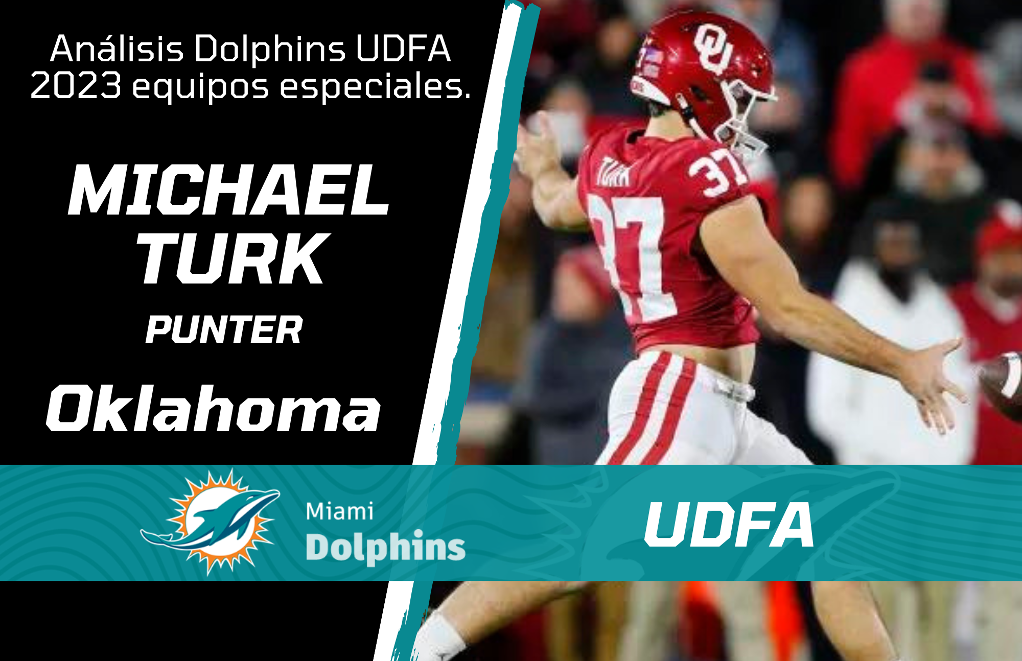 Michael Turk signed as Miami Dolphins, Oklahoma punter Michael Turk signs UDFA deal with Dolphins,  Michael Turk University of Oklahoma