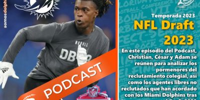 NFL Draft, Miami Dolphins, Cam Smith de South Carolina, Devon Achane de Texas A&M, Elijah Higgings de Stanford University and Ryan Hayes de Michigan University.